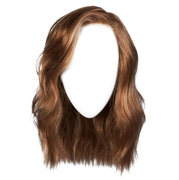 Gabor Love Wave Layered Shoulder-Length Wig With Soft Barrel Curled Waves by Hairuwear, Gjennomsnittlig hette, GL15-26SS smurt toast