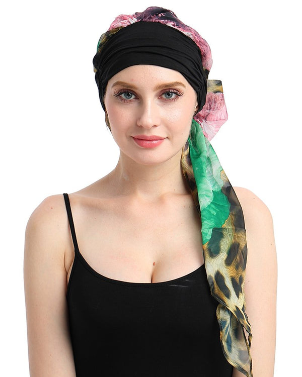 Chemo Turban for kreftkvinner krefthodeklær hodeknapp skjerf cap