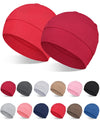 2PCS/4PCS 100% Bambus Viscose Beanies for Men Women Helmet Liner Lett sovende hette for cellegift Hårtap