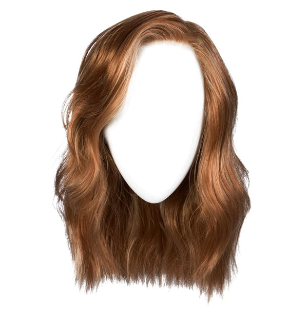 Gabor Love Wave Layered Shoulder-Length Wig With Soft Barrel Curled Waves by Hairuwear, Gjennomsnittlig hette, GL15-26SS smurt toast