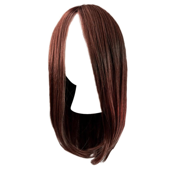 Gabor frontdeksel lagvis lang bob-stil parykk, håndbundet mono top av hairuwear, gjennomsnittlig cap-GF14-22SS-hvete