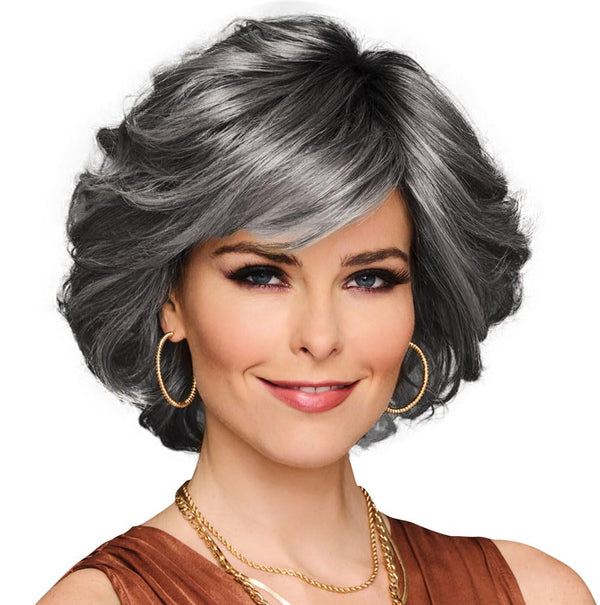 Gabor Gimme Drama Chin-Length Pageboy Long Layered Bob Wig av Hairuwear, Gjennomsnittlig hette, GF6-30 Copper Mahogany