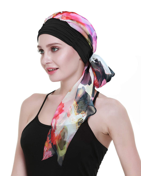 Chemo Turban for kreftkvinner krefthodeklær hodeknapp skjerf cap