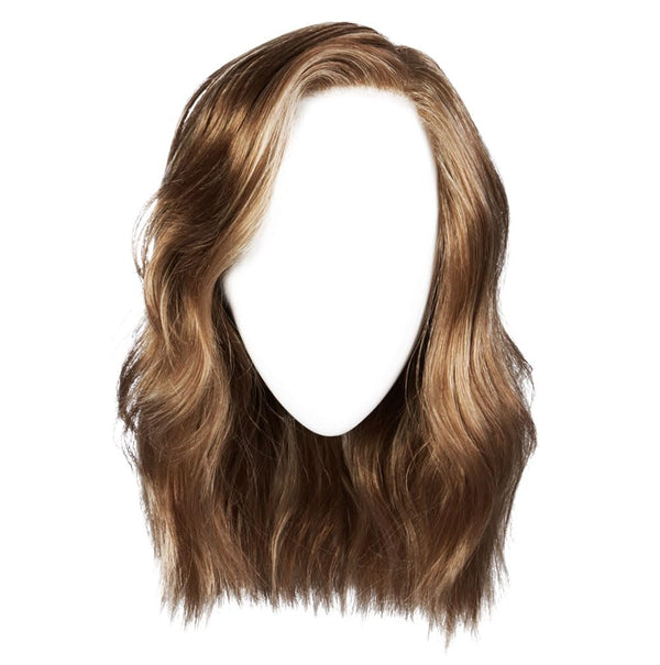 Gabor Love Wave Layered Shoulder-Length Wig With Soft Barrel Curled Waves by Hairuwear, Gjennomsnittlig hette, GL15-26SS smurt toast