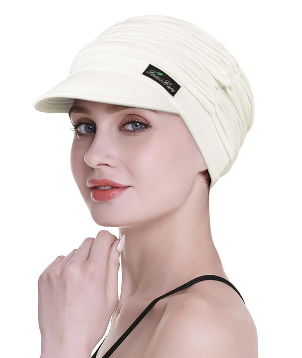 Focuscare Myk cellegift for kvinner, bambus baseball cap, turban for hårtap