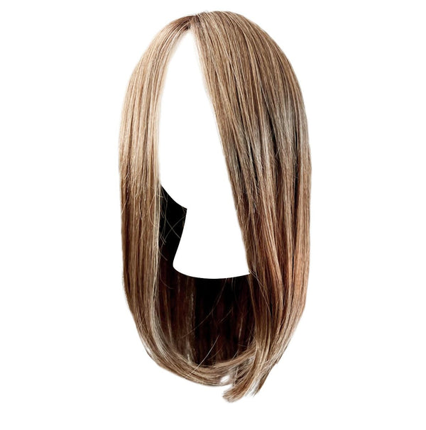 Gabor frontdeksel lagvis lang bob-stil parykk, håndbundet mono top av hairuwear, gjennomsnittlig cap-GF14-22SS-hvete