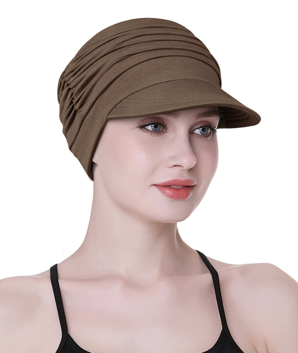 Focuscare Myk cellegift for kvinner, bambus baseball cap, turban for hårtap