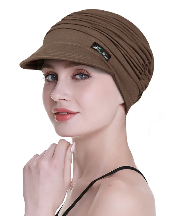 Focuscare Myk cellegift for kvinner, bambus baseball cap, turban for hårtap