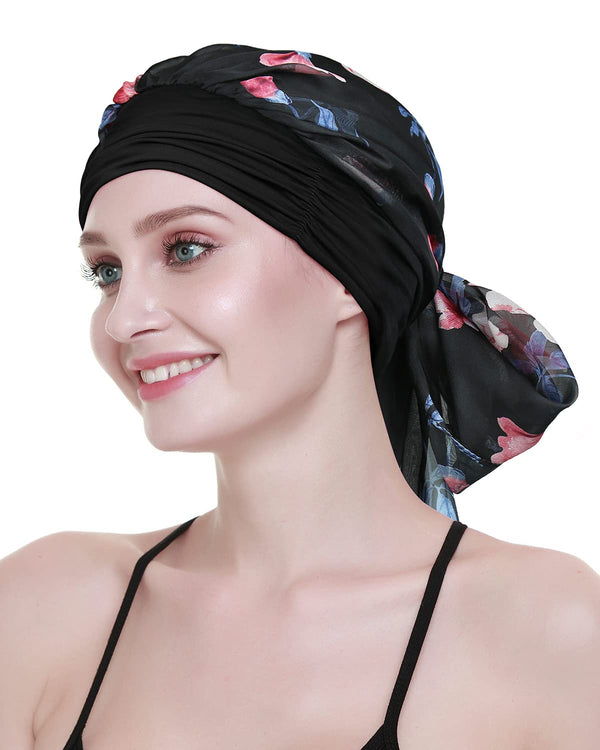 Chemo Turban for kreftkvinner krefthodeklær hodeknapp skjerf cap