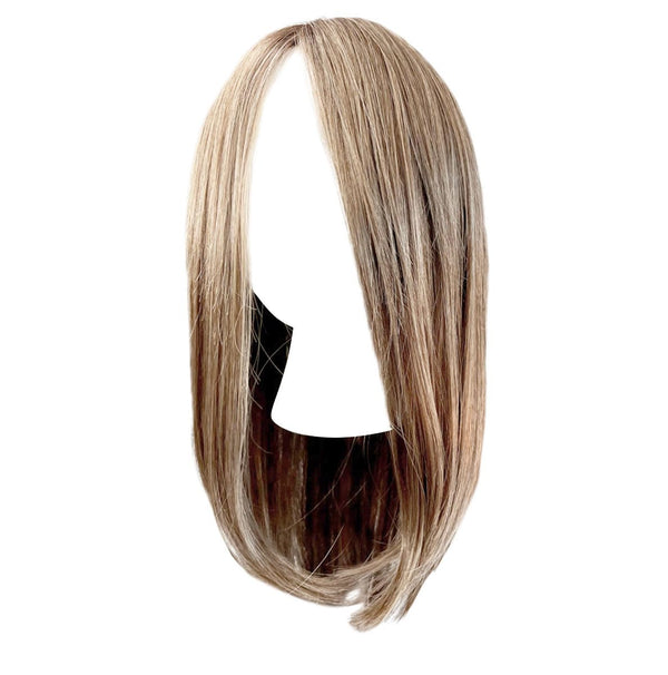 Gabor frontdeksel lagvis lang bob-stil parykk, håndbundet mono top av hairuwear, gjennomsnittlig cap-GF14-22SS-hvete