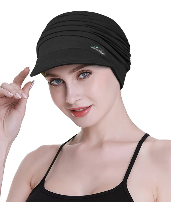 Focuscare Myk cellegift for kvinner, bambus baseball cap, turban for hårtap