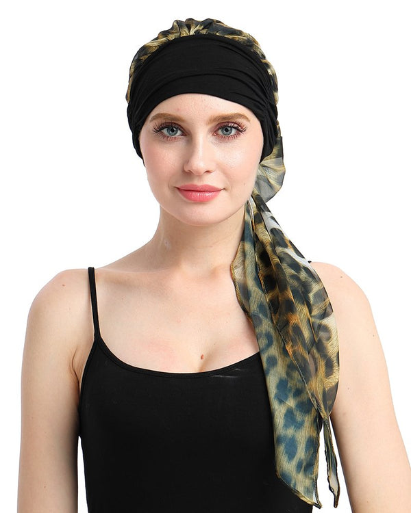 Chemo Turban for kreftkvinner krefthodeklær hodeknapp skjerf cap