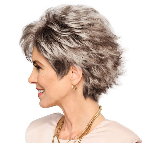 Gabor Royal Tease Layered Short Shag Wig by Hairuwear, 2023 Spring Luxury Collection, Average Cap, GL14-22 Sandy Blonde