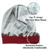 Focuscare Satin foret søvn Slouchy Cap Curly Girl Slap Headwear Gaver til krusete hårkvinner