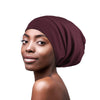 Focuscare Satin foret søvn Slouchy Cap Curly Girl Slap Headwear Gaver til krusete hårkvinner