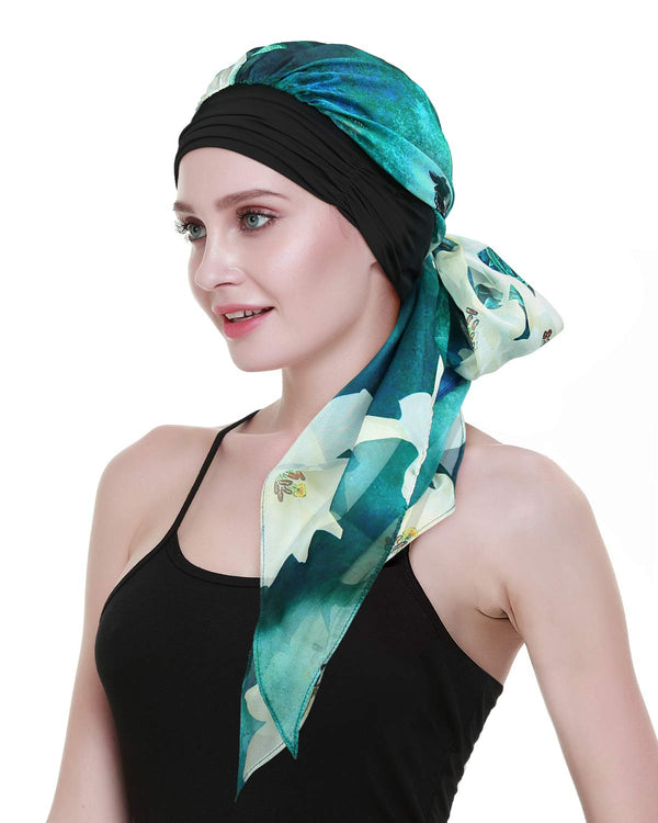 Chemo Turban for kreftkvinner krefthodeklær hodeknapp skjerf cap