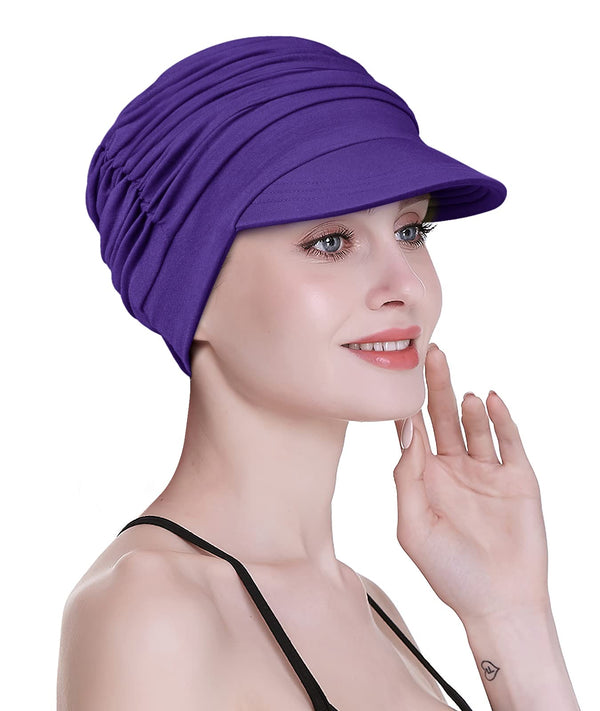 Focuscare Myk cellegift for kvinner, bambus baseball cap, turban for hårtap