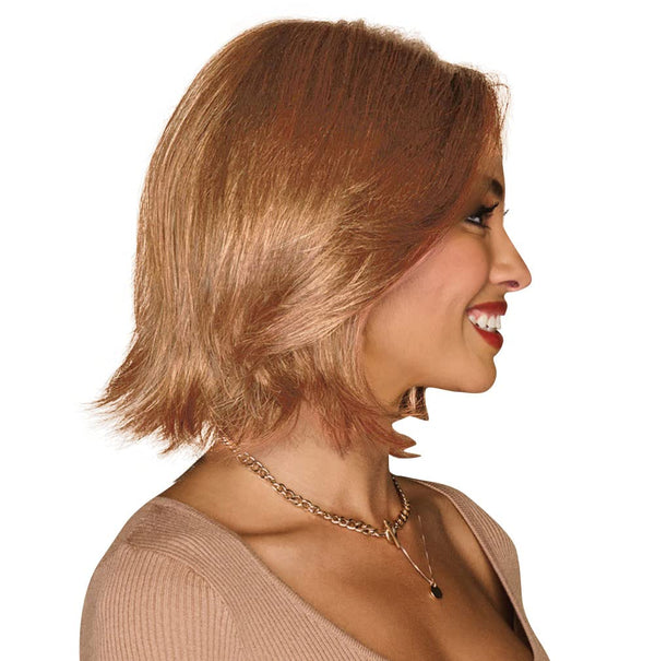 Gabor Gimme Drama Chin-Length Pageboy Long Layered Bob Wig av Hairuwear, Gjennomsnittlig hette, GF6-30 Copper Mahogany