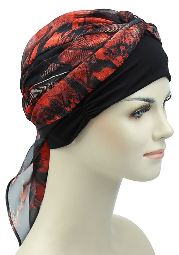 Chemo Turban for kreftkvinner krefthodeklær hodeknapp skjerf cap