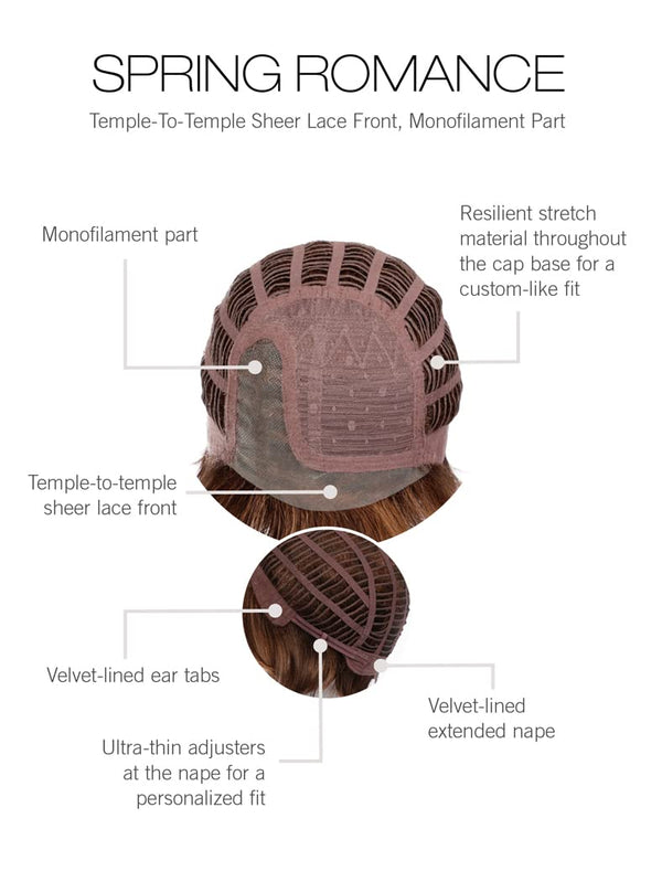 GABOR Spring Romance Short Textured Layered Shag Wig by Hairuwear, Average Cap, GL11-25SS Honey Pecan