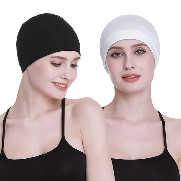 Bambus søvnhette for håravfall Hjemmehode for cellegift Kvinner Bike Hard Hat Helmet Liner Bomullsbeanie