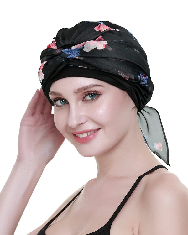 Chemo Turban for kreftkvinner krefthodeklær hodeknapp skjerf cap