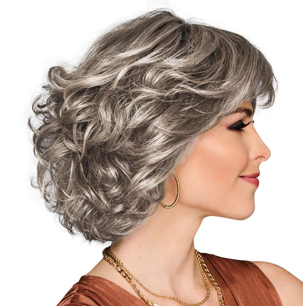 Gabor Gimme Drama Chin-Length Pageboy Long Layered Bob Wig av Hairuwear, Gjennomsnittlig hette, GF6-30 Copper Mahogany
