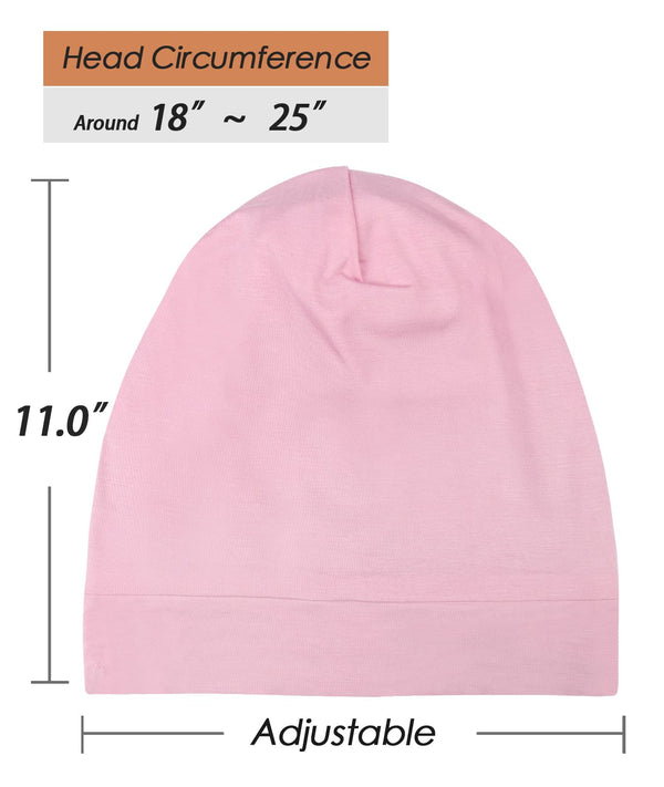 Focuscare Satin foret søvn Slouchy Cap Curly Girl Slap Headwear Gaver til krusete hårkvinner