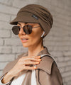 Focuscare Myk cellegift for kvinner, bambus baseball cap, turban for hårtap