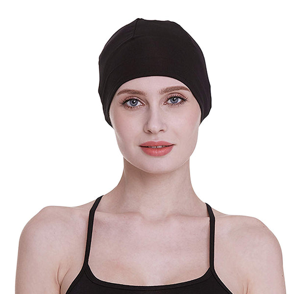 Bambus søvnhette for håravfall Hjemmehode for cellegift Kvinner Bike Hard Hat Helmet Liner Bomullsbeanie