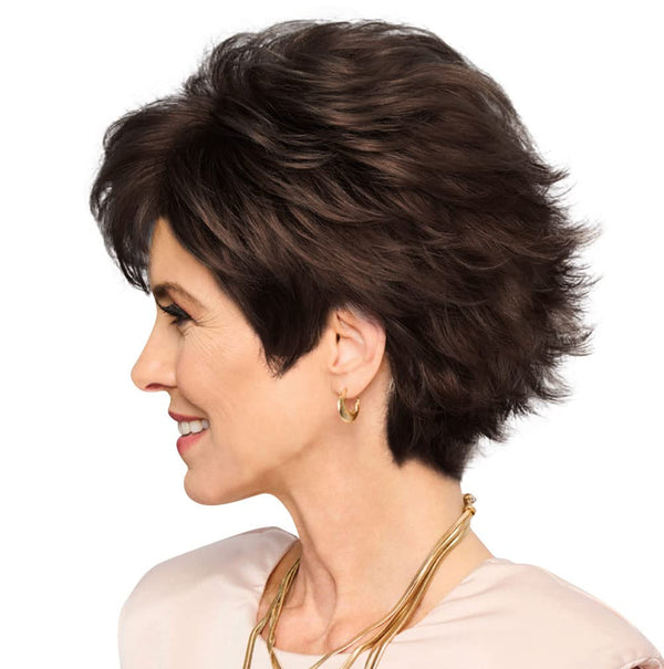 Gabor Royal Tease Layered Short Shag Wig by Hairuwear, 2023 Spring Luxury Collection, Average Cap, GL14-22 Sandy Blonde