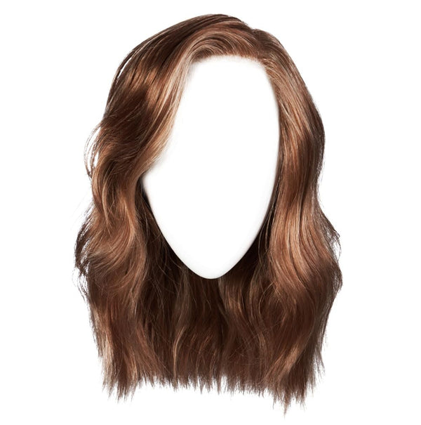 Gabor Love Wave Layered Shoulder-Length Wig With Soft Barrel Curled Waves by Hairuwear, Gjennomsnittlig hette, GL15-26SS smurt toast