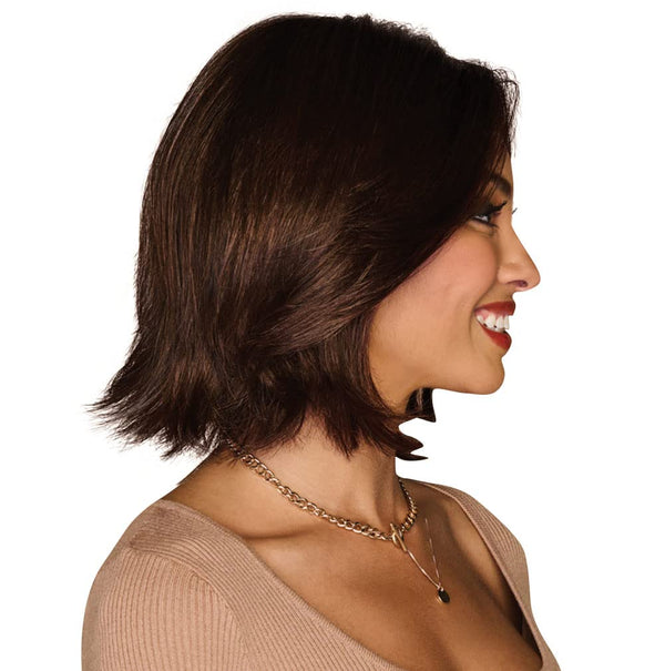 Gabor Gimme Drama Chin-Length Pageboy Long Layered Bob Wig av Hairuwear, Gjennomsnittlig hette, GF6-30 Copper Mahogany