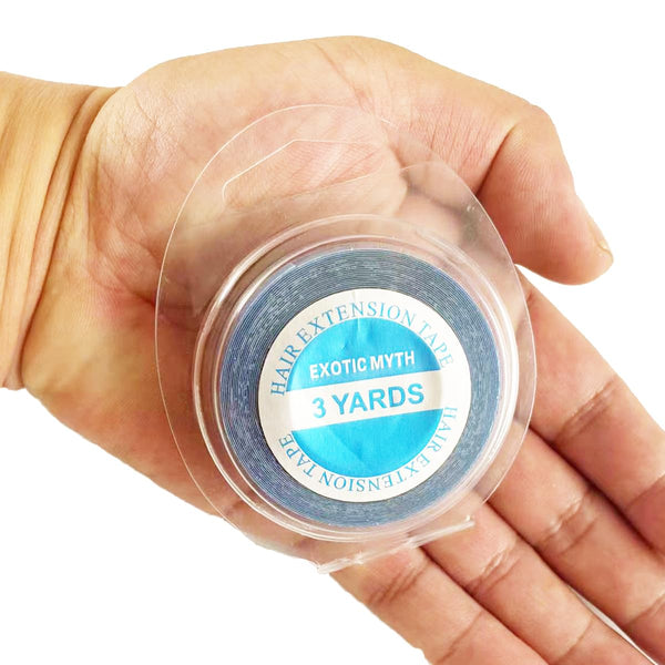 Mer enn 3 måneder holder tiden dobbeltsidig hårforlengelse tape hårbånd (10mmx3yards, hvitt)