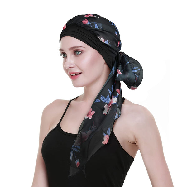 Chemo Turban for kreftkvinner krefthodeklær hodeknapp skjerf cap