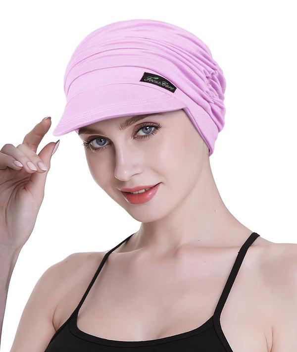 Focuscare Myk cellegift for kvinner, bambus baseball cap, turban for hårtap