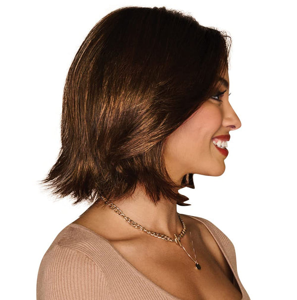 Gabor Gimme Drama Chin-Length Pageboy Long Layered Bob Wig av Hairuwear, Gjennomsnittlig hette, GF6-30 Copper Mahogany