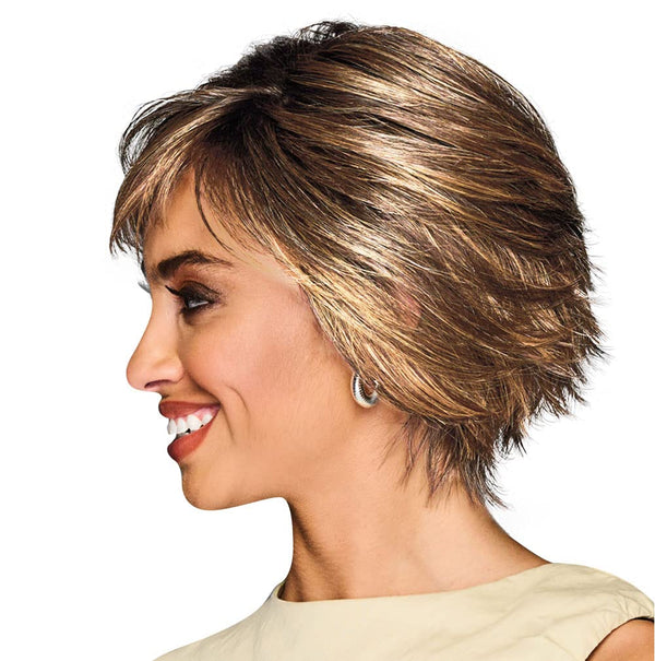 Gabor Lag en uttalelse lagvis moderne hakelengde Bob Wig, Designer Series by Hairuwear, gjennomsnittlig takstørrelse, GF4-6 Svart kaffe