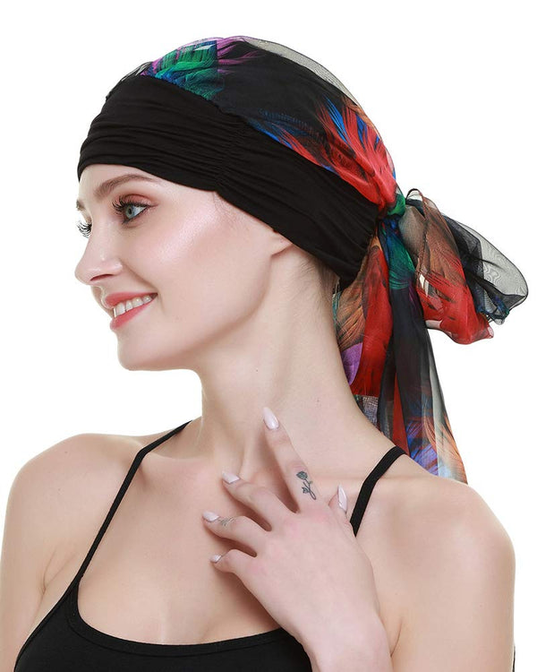 Chemo Turban for kreftkvinner krefthodeklær hodeknapp skjerf cap