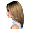 Gabor eier rommet lang lagdelt parykk i midten av lengden, lett å ta vare på designerserier med Håruwear, gjennomsnittlig takstørrelse, GF4-6 Svart kaffe