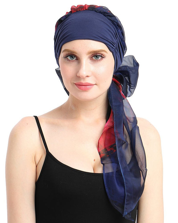Chemo Turban for kreftkvinner krefthodeklær hodeknapp skjerf cap
