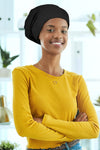 Focuscare Satin foret søvn Slouchy Cap Curly Girl Slap Headwear Gaver til krusete hårkvinner