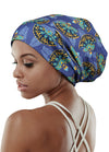 Focuscare Satin foret søvn Slouchy Cap Curly Girl Slap Headwear Gaver til krusete hårkvinner