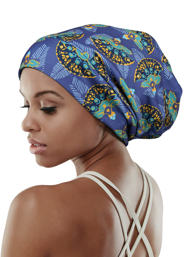 Focuscare Satin foret søvn Slouchy Cap Curly Girl Slap Headwear Gaver til krusete hårkvinner