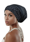 Focuscare Satin foret søvn Slouchy Cap Curly Girl Slap Headwear Gaver til krusete hårkvinner