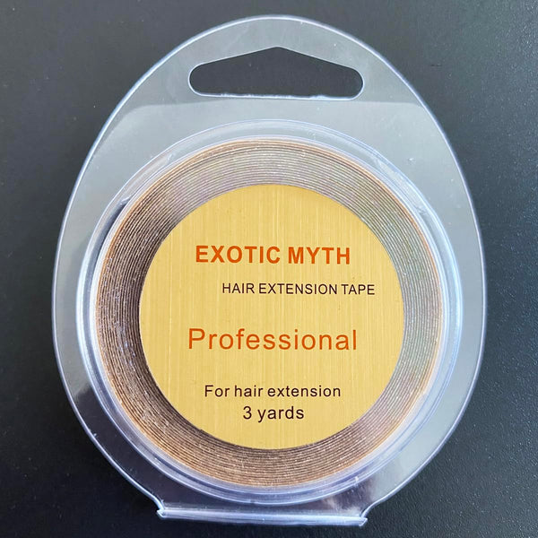 Mer enn 3 måneder holder tiden dobbeltsidig hårforlengelse tape hårbånd (10mmx3yards, hvitt)