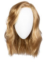 Gabor Love Wave Layered Shoulder-Length Wig With Soft Barrel Curled Waves by Hairuwear, Gjennomsnittlig hette, GL15-26SS smurt toast