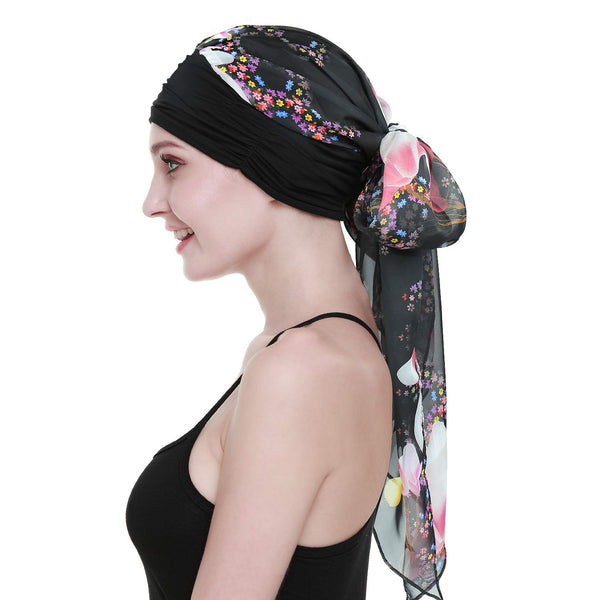 Chemo Turban for kreftkvinner krefthodeklær hodeknapp skjerf cap