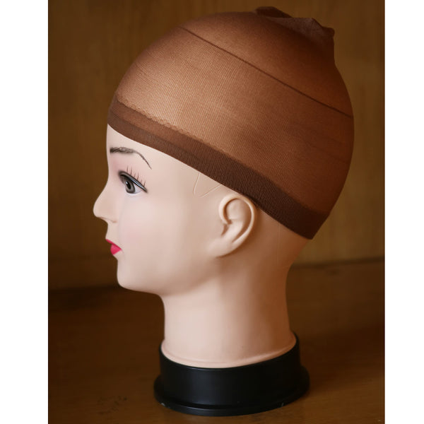 12 stk nylon parykkhetter for kvinner og menn nylon parykkhetter (beige)