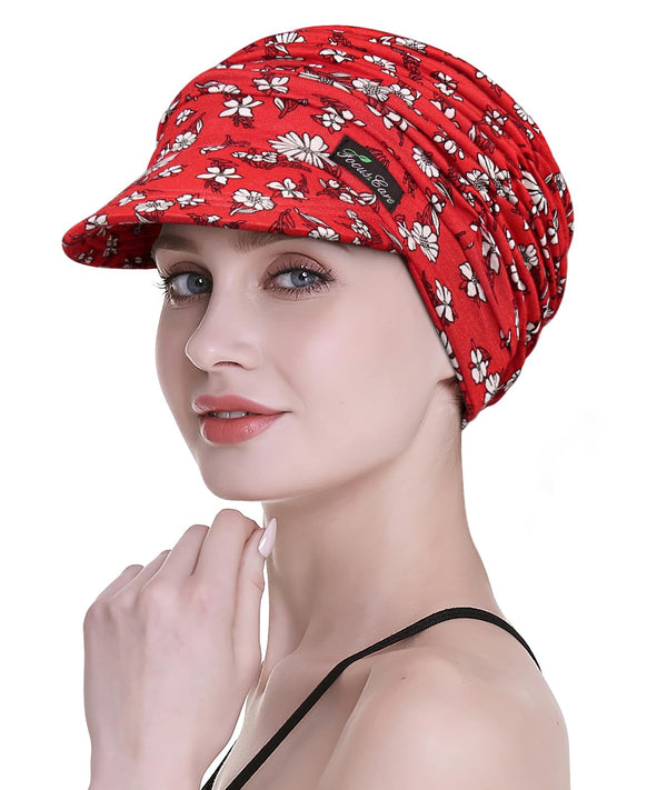 Focuscare Myk cellegift for kvinner, bambus baseball cap, turban for hårtap
